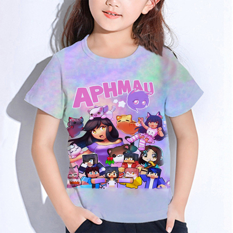 Summer Clothing Newborn - Aphmau Meows Cat T-Shirts Cartoon Baby