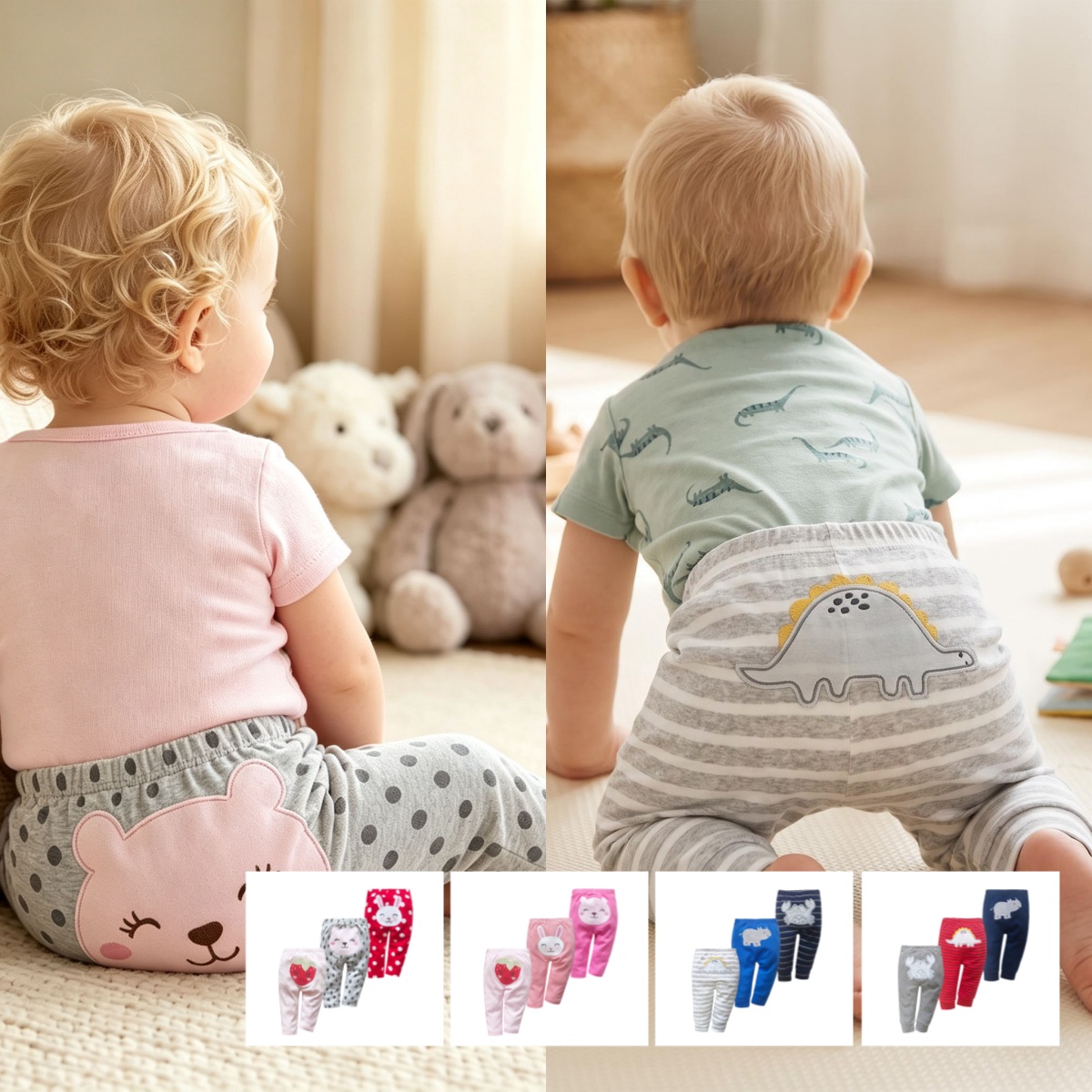 Summer Clothing Newborn - 3-delige unisex katoenen harem PP broek
