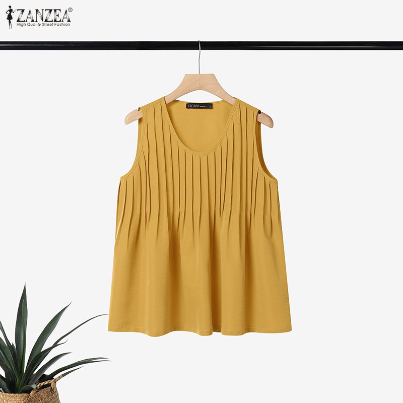Summer Clothing For Plus Size Women - ZANZEA Plus Size 5XL Vrouw Pintuck