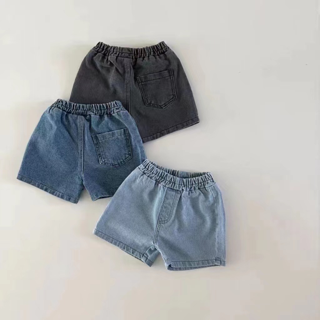 Summer Clothing Newborn - Zomer Nieuwe Baby Denim Shorts Effen