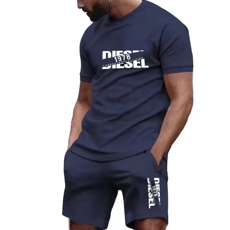 Summer Clothing For Young Men - 2026 nieuwe zomer heren T-shirt+shorts set,