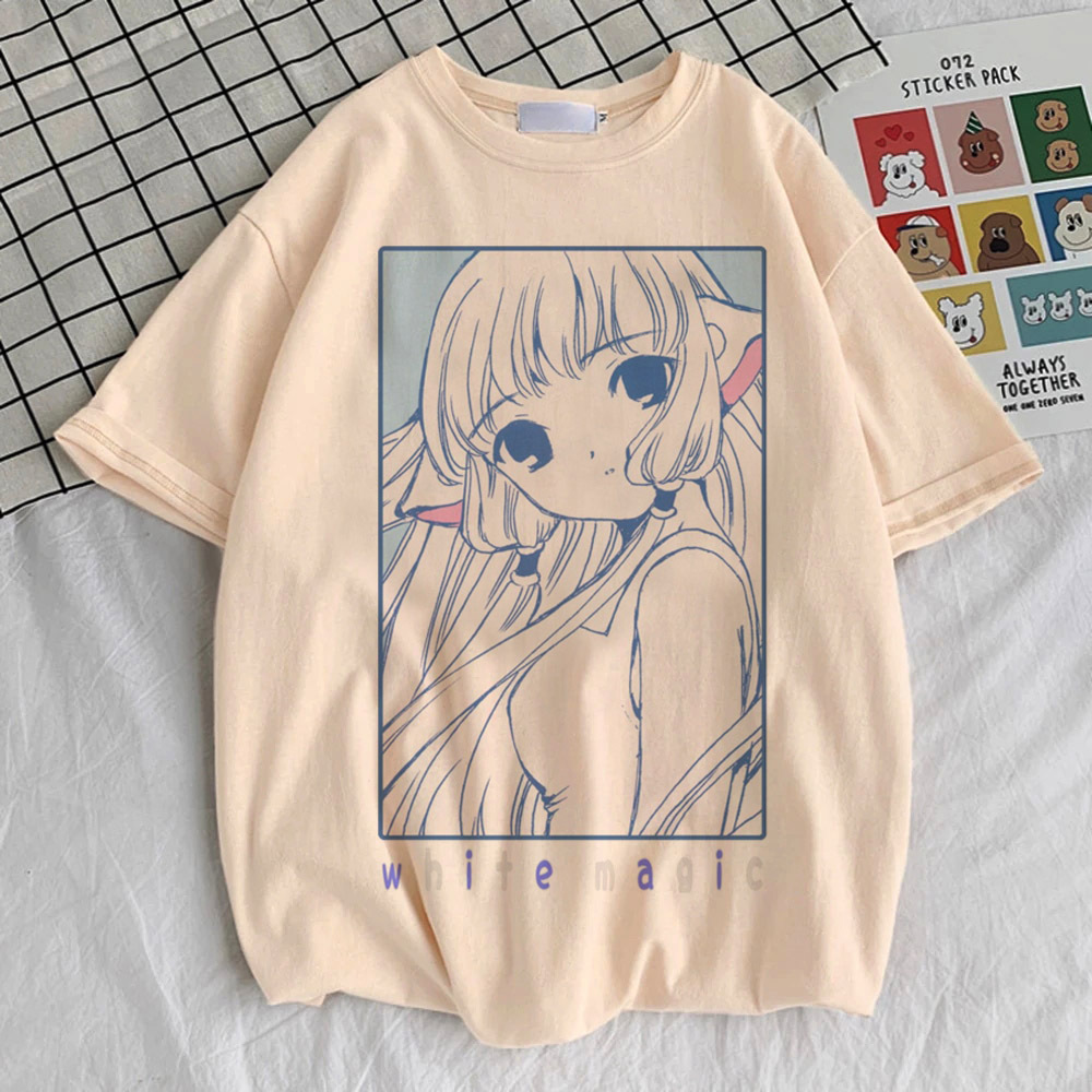 Summer Grunge Clothing - Chobits tshirt meisje Universiteit Comfortabel Psychedelisch
