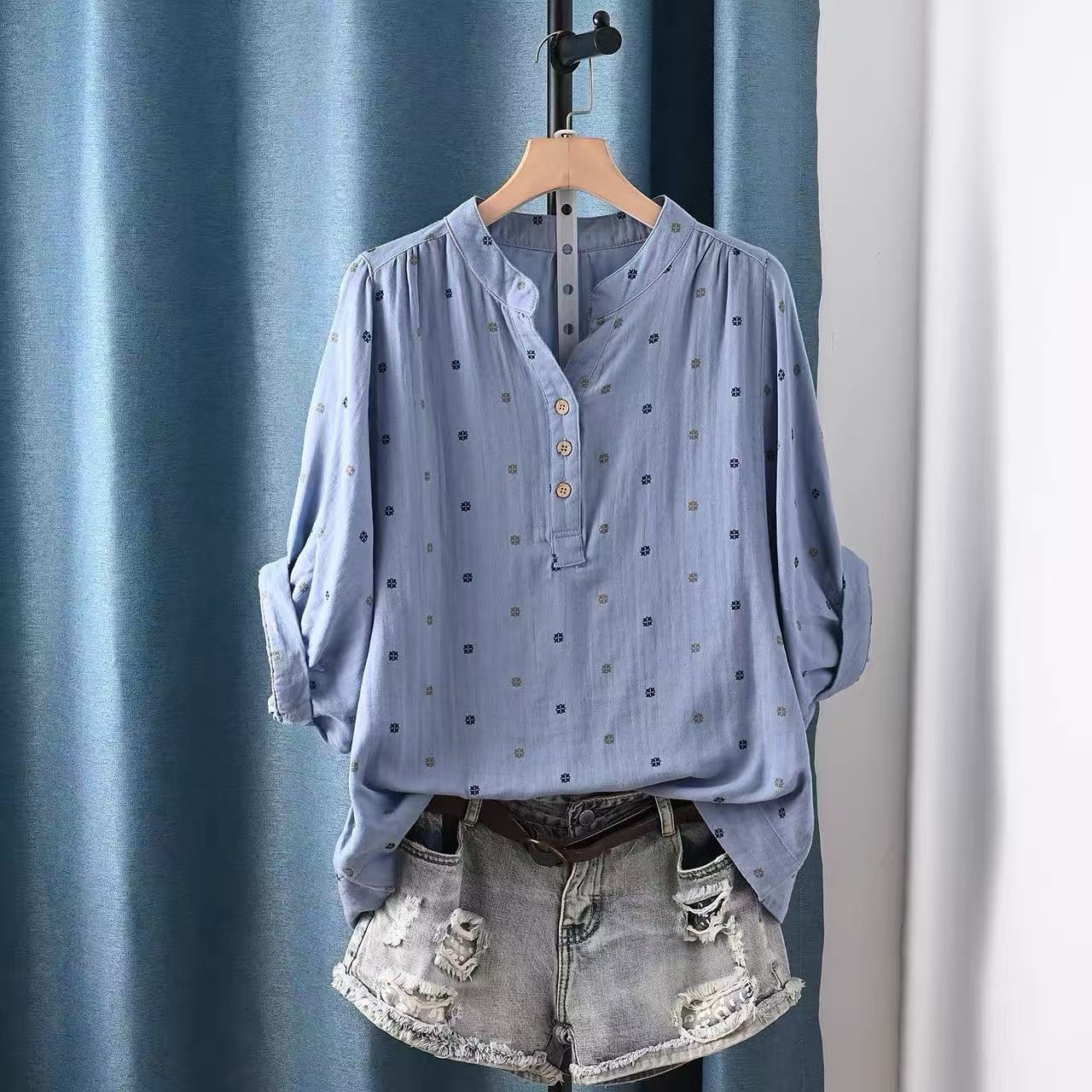 Summer Clothing For Japan - 2026 Damesblouse dames Japanse katoenen garen