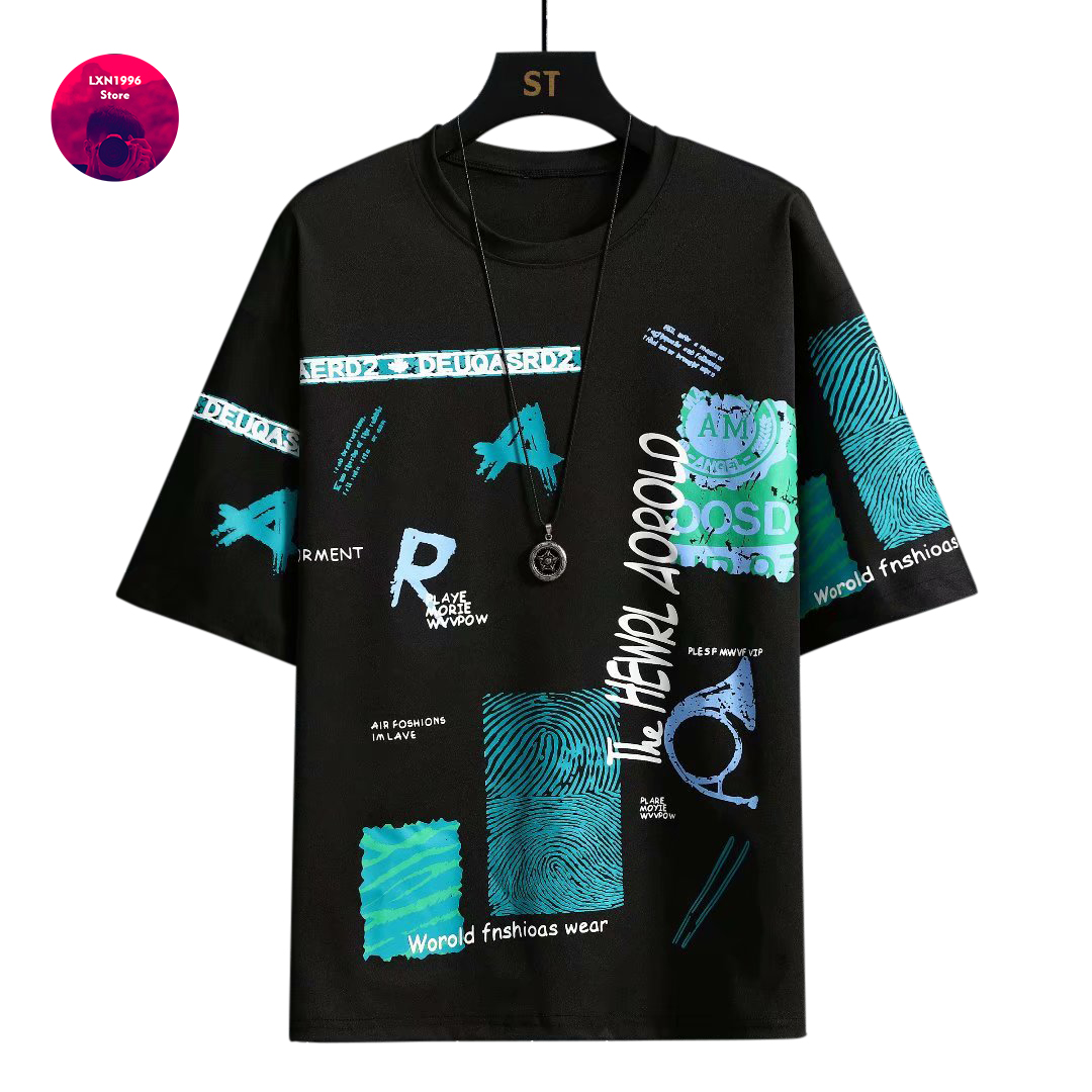Vintage Summer Clothing Brand - Mannen Harajuku Grafische Zwarte Zomer Korte