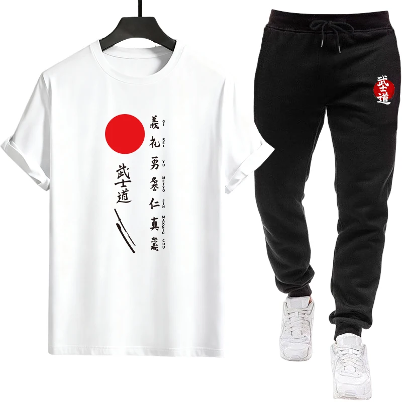 Quality Summer Clothing - Heren trainingspak print casual korte mouw