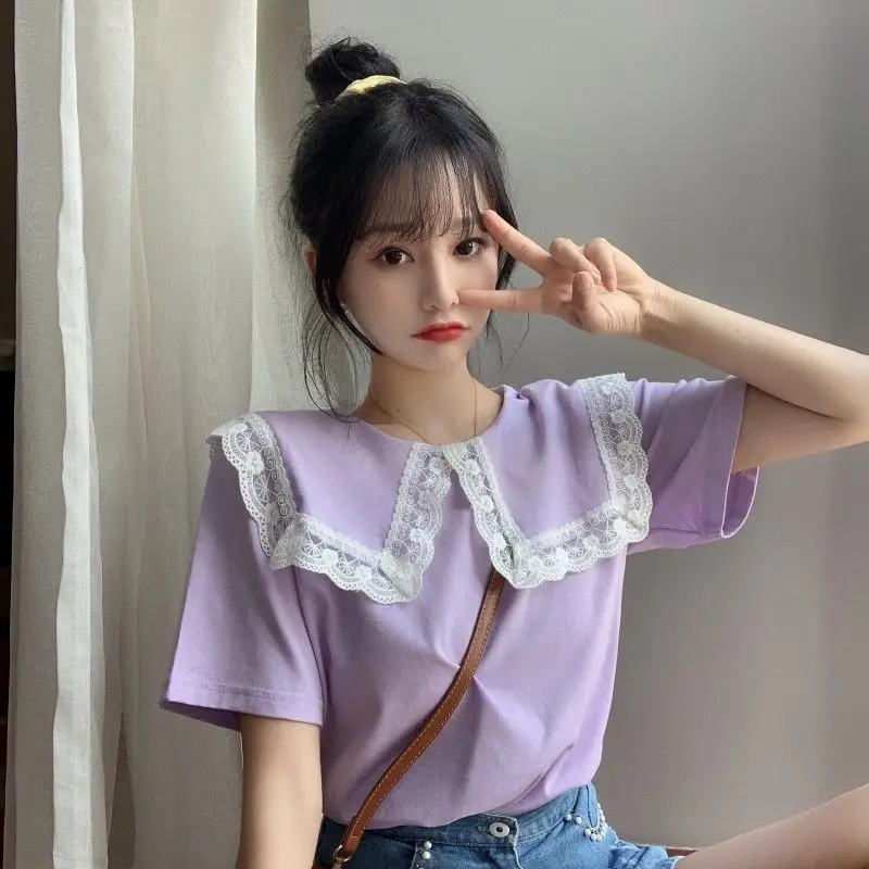 Summer Clothing Trends 2025 - Kleding Leuke top voor dameskraag Kawaii