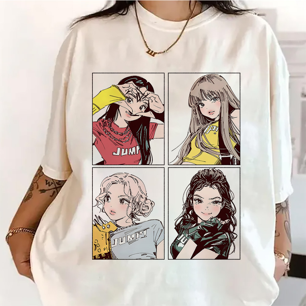 Quality Summer Clothing - Kpop BP Jump 2026 Tees Roze