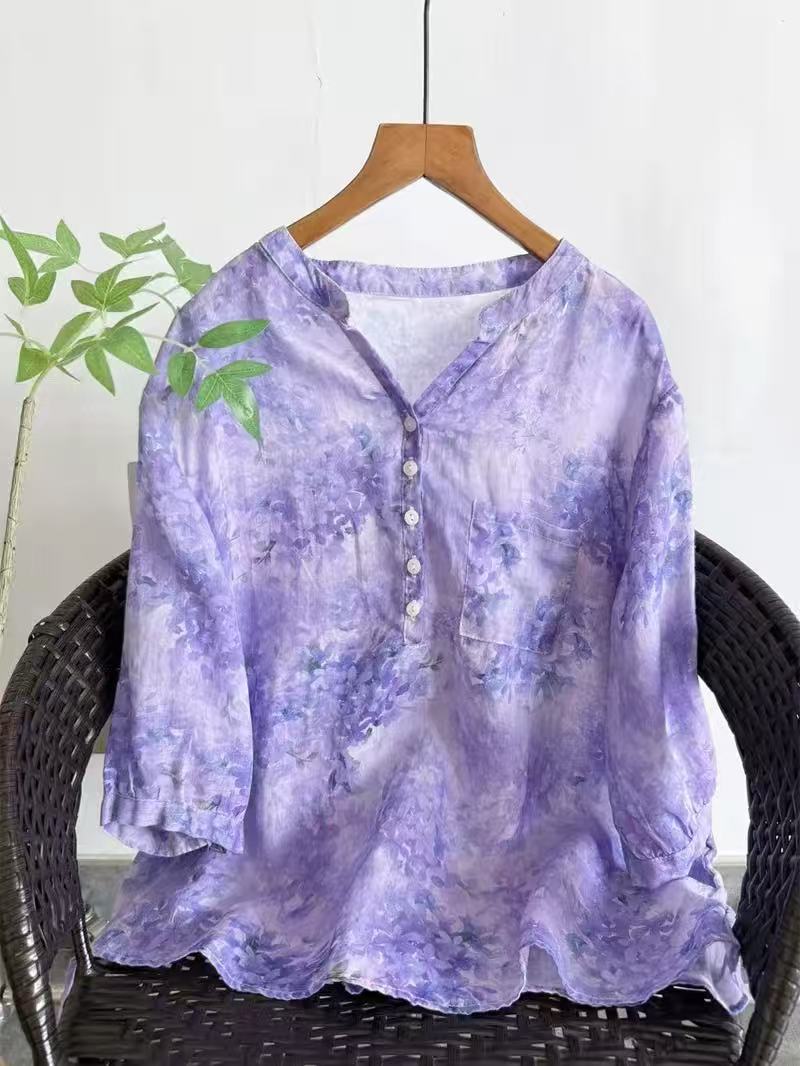 Summer Clothing For Japan - 100% Ramie-shirts voor dames, zomer, vintage,