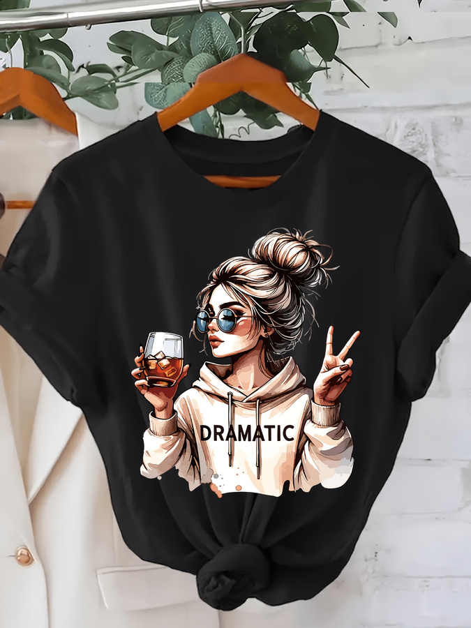 Summer Clothing Trends 2025 - DRAMATIC 1pc Damesmode T-shirt met print,