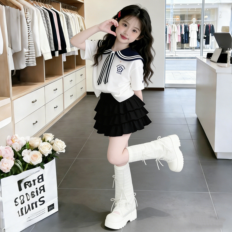 Summer Clothing Teen Girls - 2026 Zomer Meisjeskleding Kinderset Korte Mouw