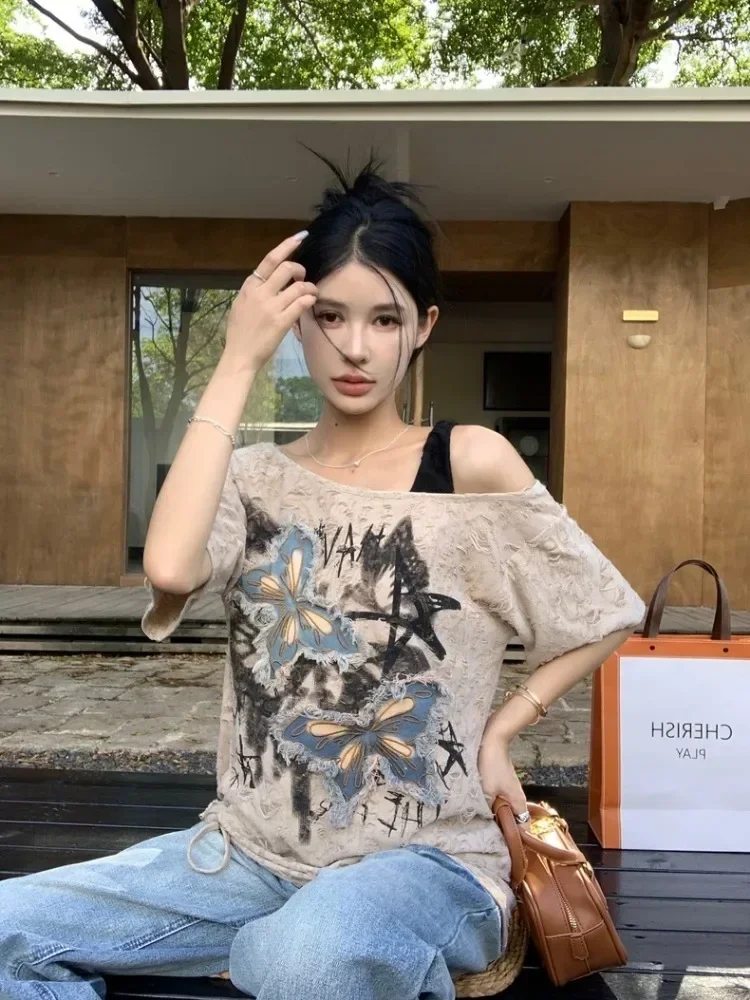 HOUZHOU Vintage Grafische T-sh - Summer Grunge Clothing recensie en prijs