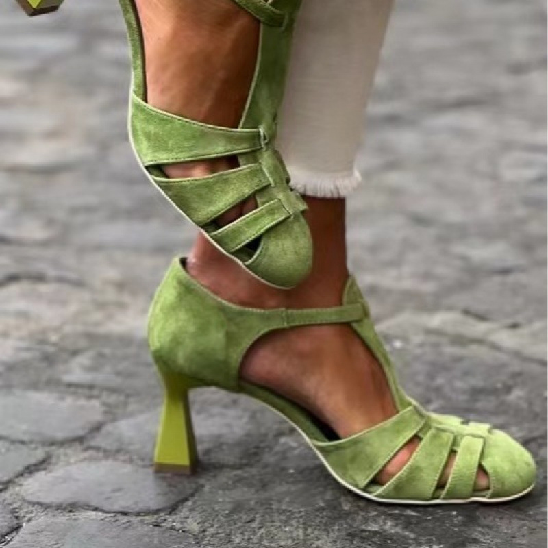 Dames Groene Suède Kitten Heel - Summer Clothing Dress recensie en prijs