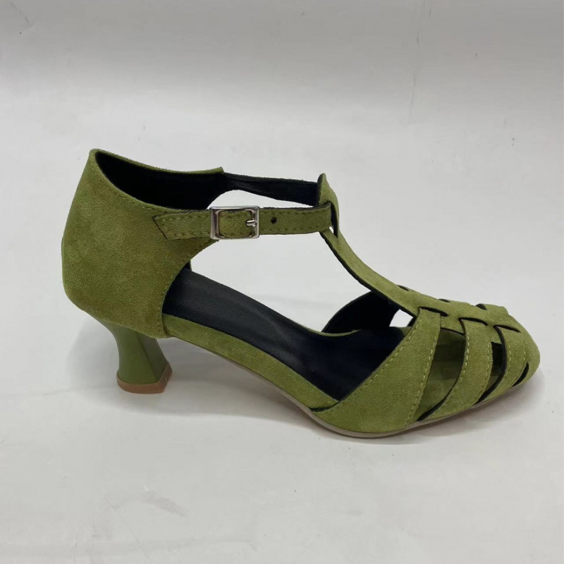 Dames Groene Suède Kitten Heel - Summer Clothing Dress recensie en prijs