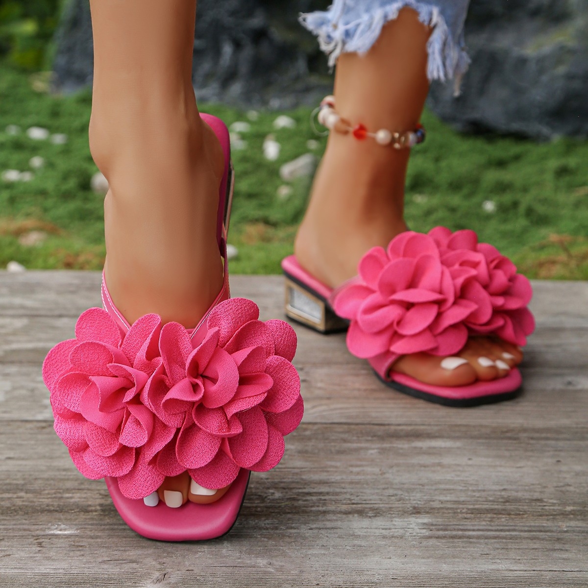 Met rode bloemen versierde sli - Summer Clothing Korea recensie en prijs