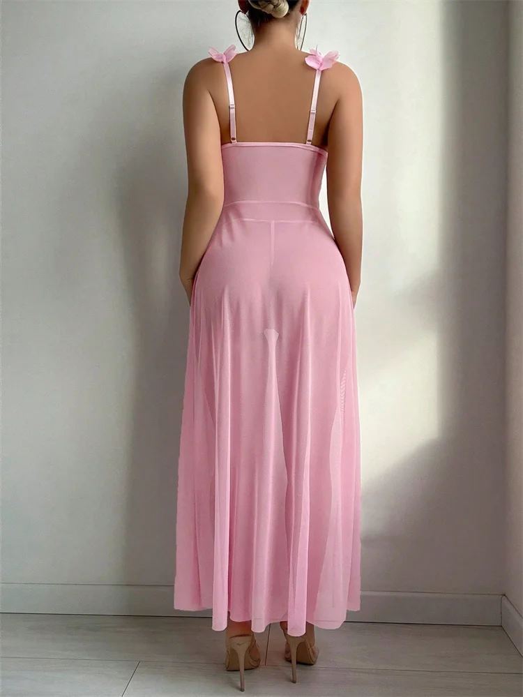 Roze bloemen sexy nachtkleding - Summer Clothing Dress recensie en prijs