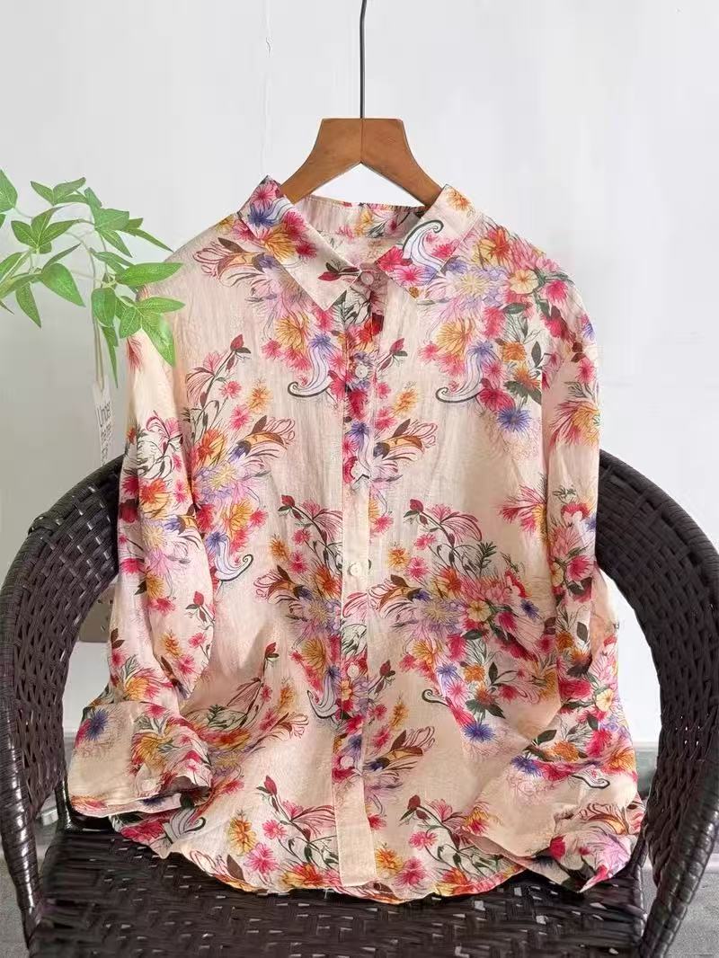 100% Ramie linnen shirts en bl - Vintage Summer Clothing Brand recensie en prijs